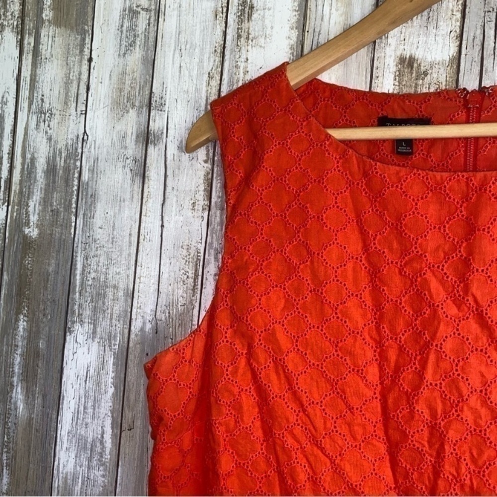 Talbots Orange Eyelet Sleeveless Blouse - Picture 2 of 5